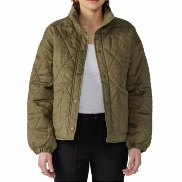 Sanctuary Jackets & Blazers - Olive Green Quilted Twill Jacket